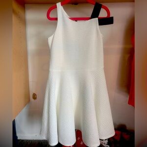 NWT David Charles Black Label Dress in White (girls size 7)